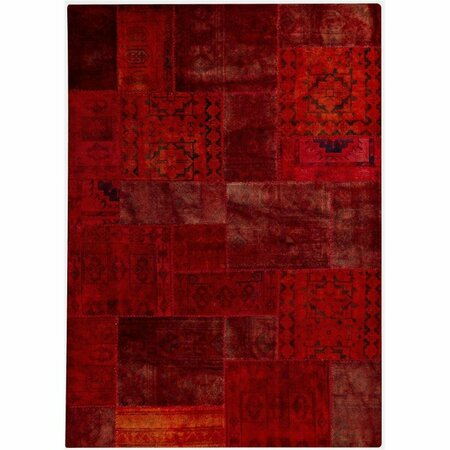 M A TRADING 94 x 10 Hand Knotted Contemporary Rug - Red MTVRENRED071091